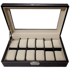 12 Slot Watch Storage Box – Elegant Leather Case for Watch Collection