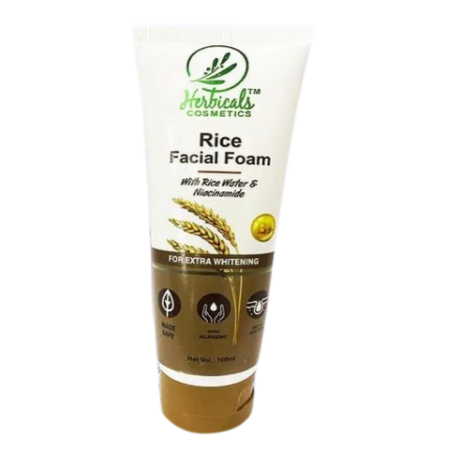 Herbicals Cosmetics Rice Face Wash for Extra Whitening - 100ml