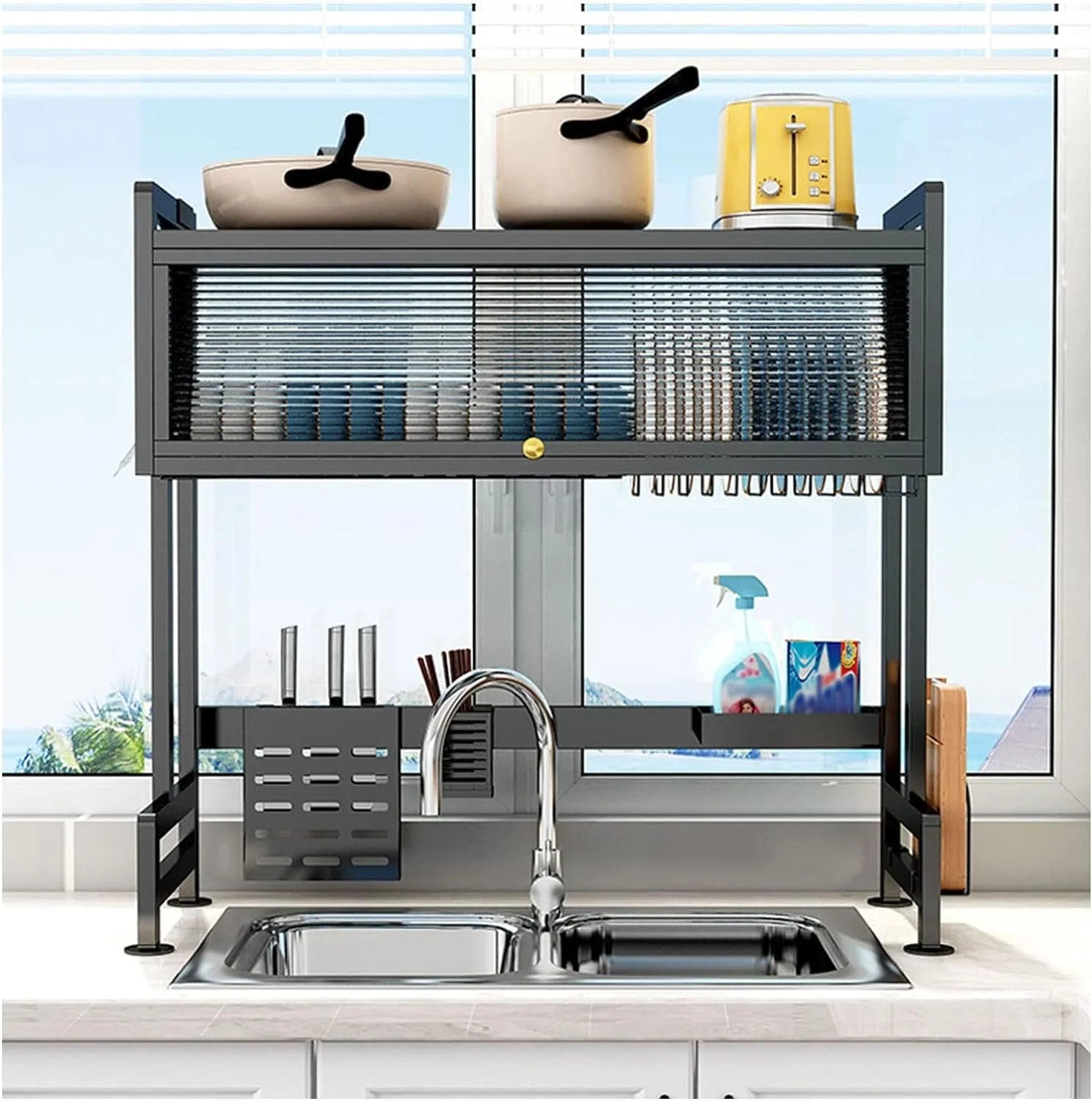 Multifunctional Flip Kitchen Dish Rack