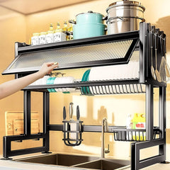 Multifunctional Flip Kitchen Dish Rack