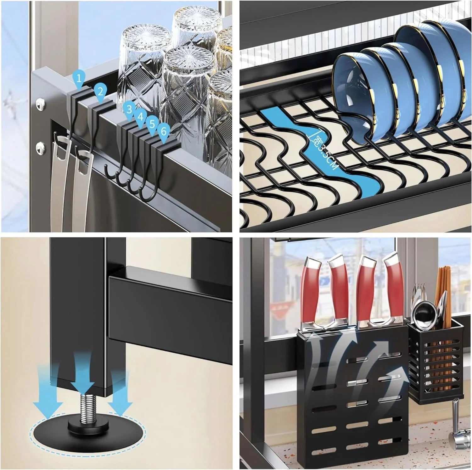 Multifunctional Flip Kitchen Dish Rack