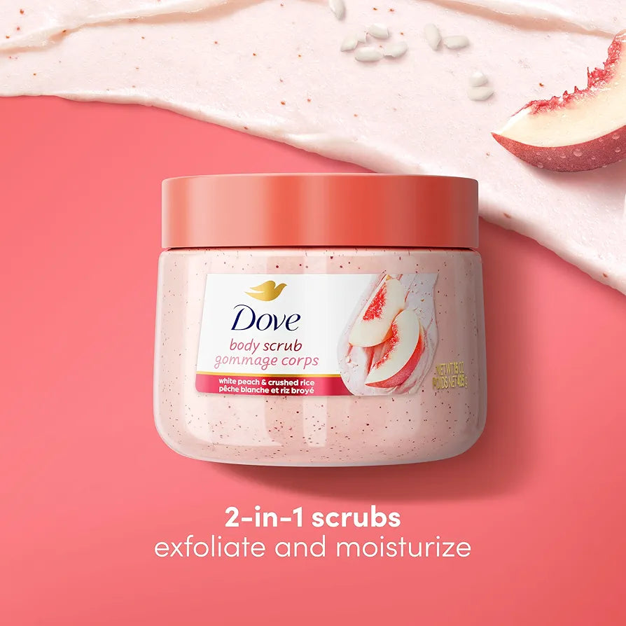 Dove White Peach & Crushed Rice Body Scrub - 425g