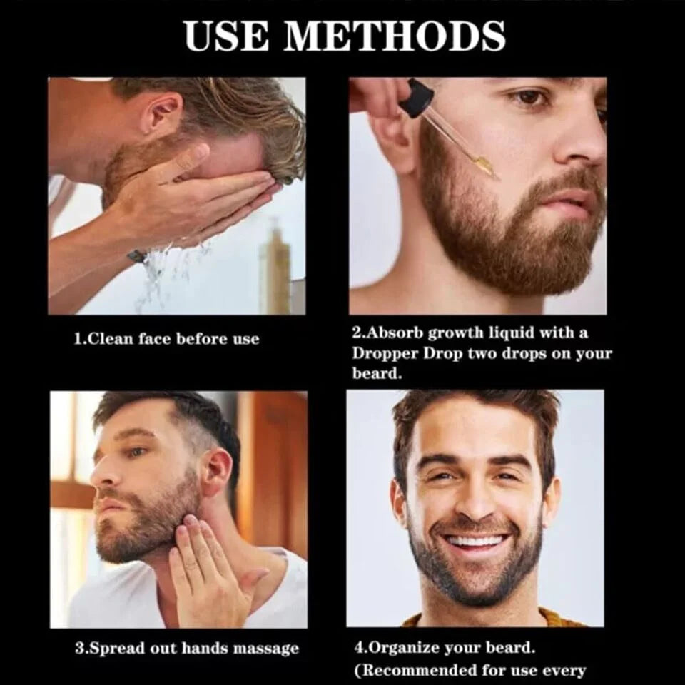 Natural Beard Growth Anti Hair Loss Beard Oil - 60ml