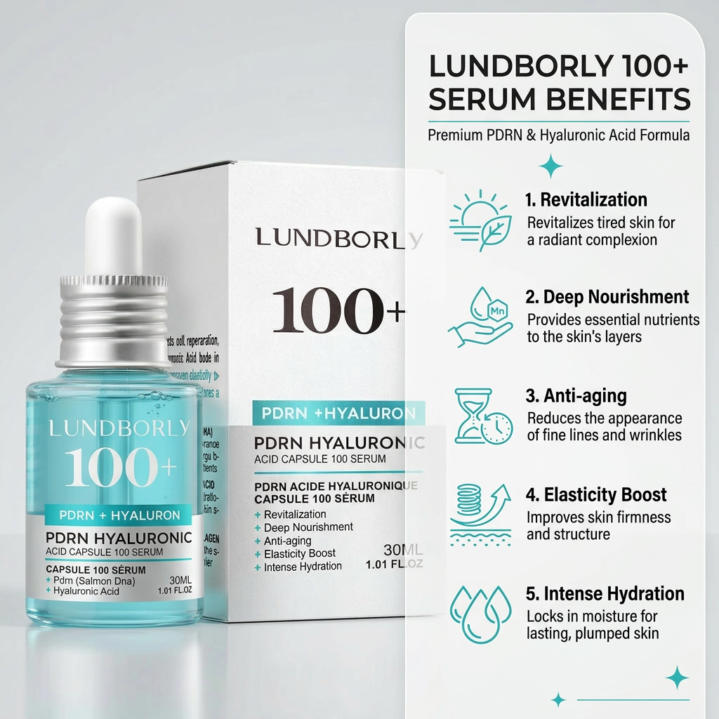 Lundborly 100+ PDRN + Hyaluron Acid Capsule 100 Serum - 30ml
