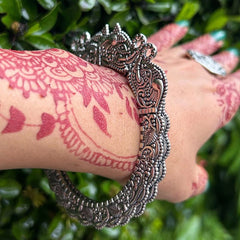 Rigel Elephant Oxidised Bangles - Each Set