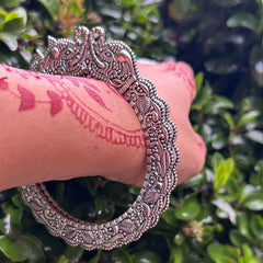Rigel Elephant Oxidised Bangles - Each Set