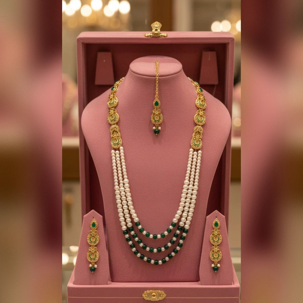 Elegant Pearl Mala set