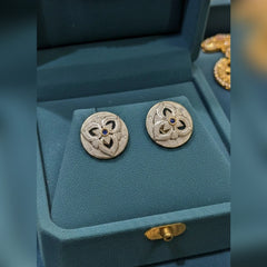Zircon Tops & Studs – Elegant Silver Zircon Earrings for Women