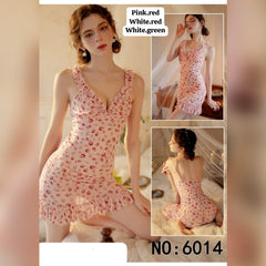 Pink Floral Lingerie with ruffle-trim