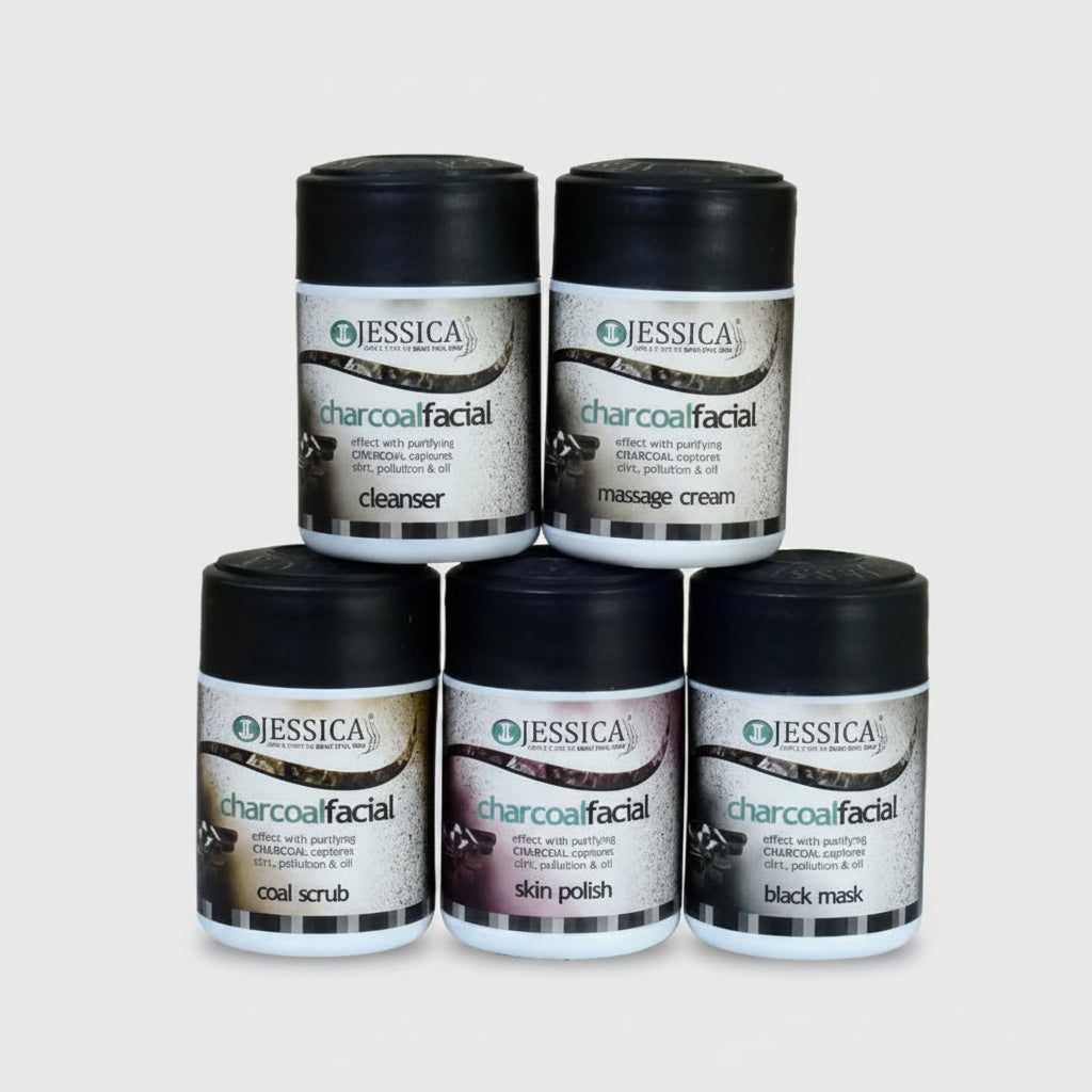 Jessica Charcoal Facial Kit - Pack of 5 250ml Each