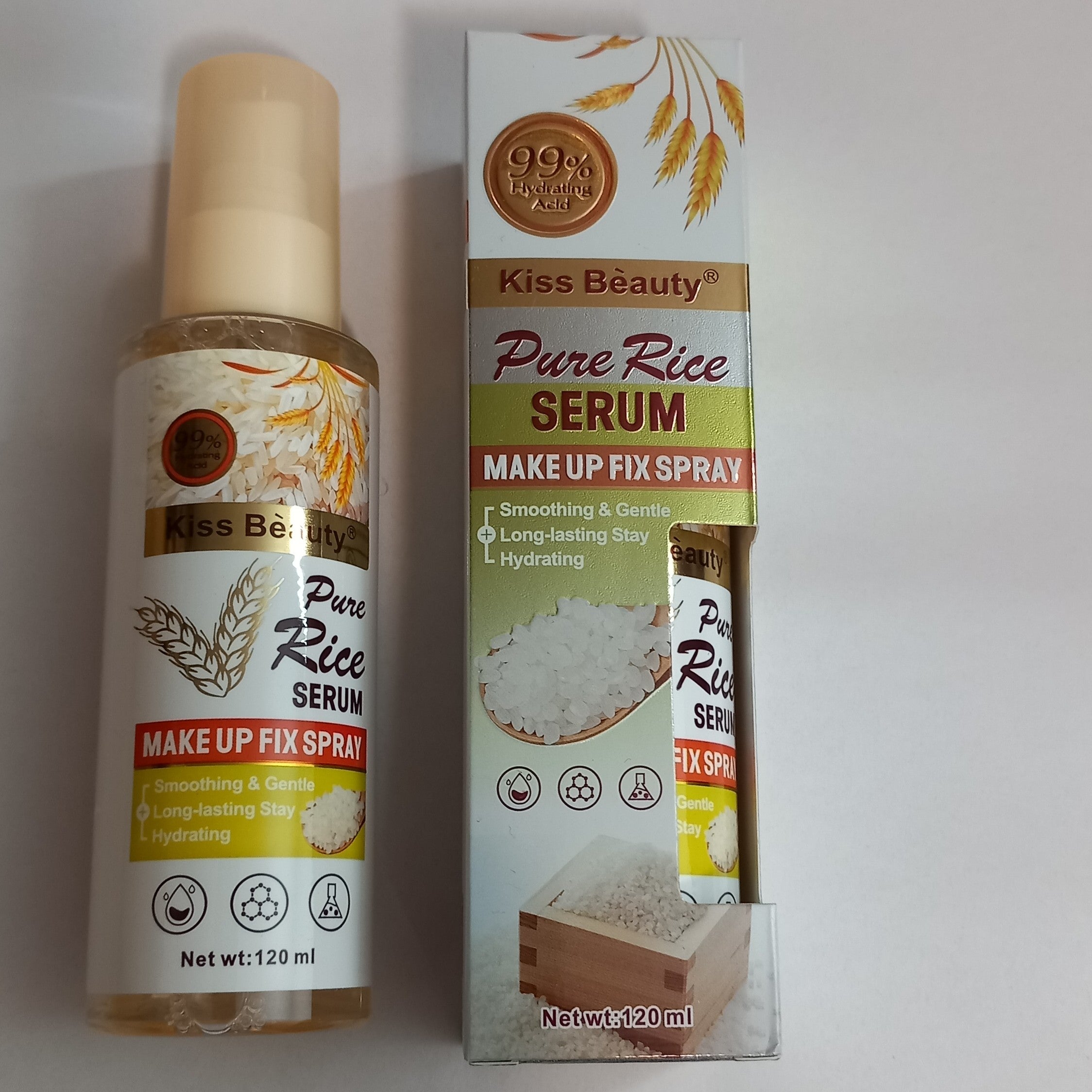 Kiss Beauty Pure Rice Serum Make Up Fix Spray - 120ml